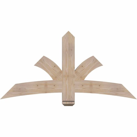 Ekena Millwork Davenport Smooth Timber Gable Bracket, Douglas Fir, 60"W x 30"H x 3 1/2"D x 5 1/2"F, 12/12 Pitch GBW060X30X0406DAV00SDF